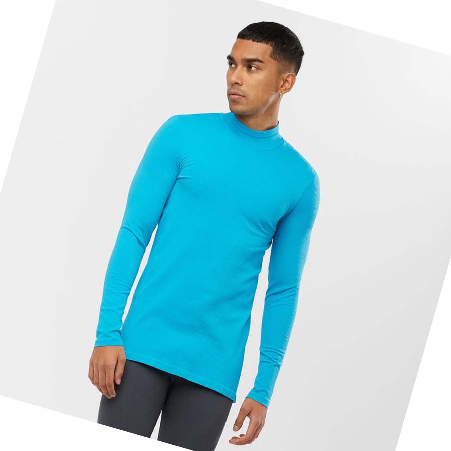 Salomon ESSENTIAL SEAMLESS Póló Férfi Kék | HU 2378AHK